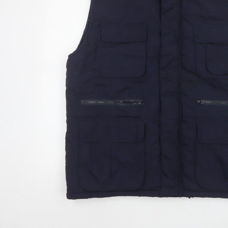 Additional view of Boston 103 Men's Blue M Padded Utility Waistcoat Corduroy Trim