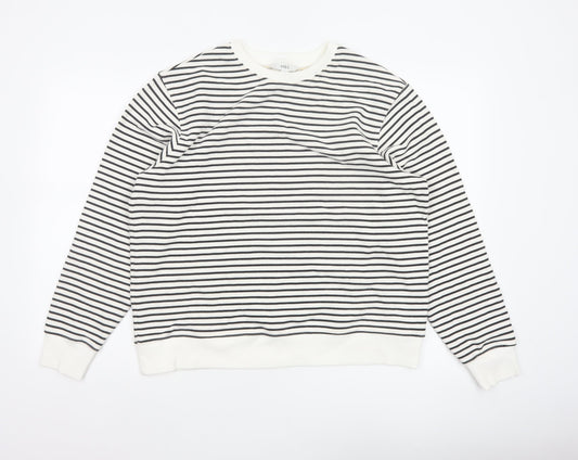 Marks and Spencer Women’s White Black Striped M Pullover Sweatshirt