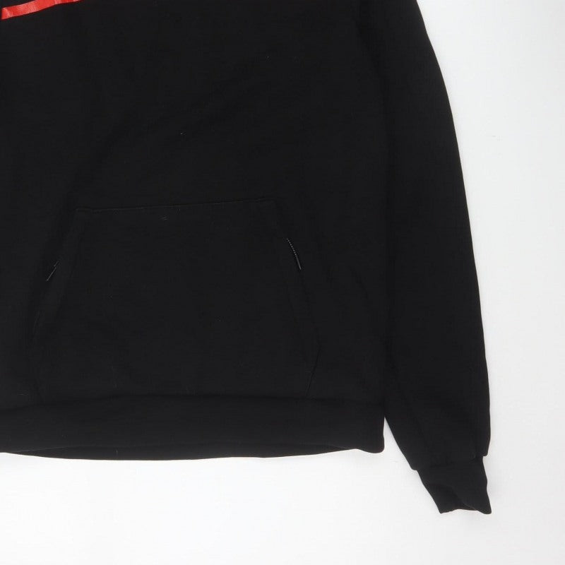 Additional view of Alessandro Zavetti Men’s Black M Pullover Logo Graphic Hoodie