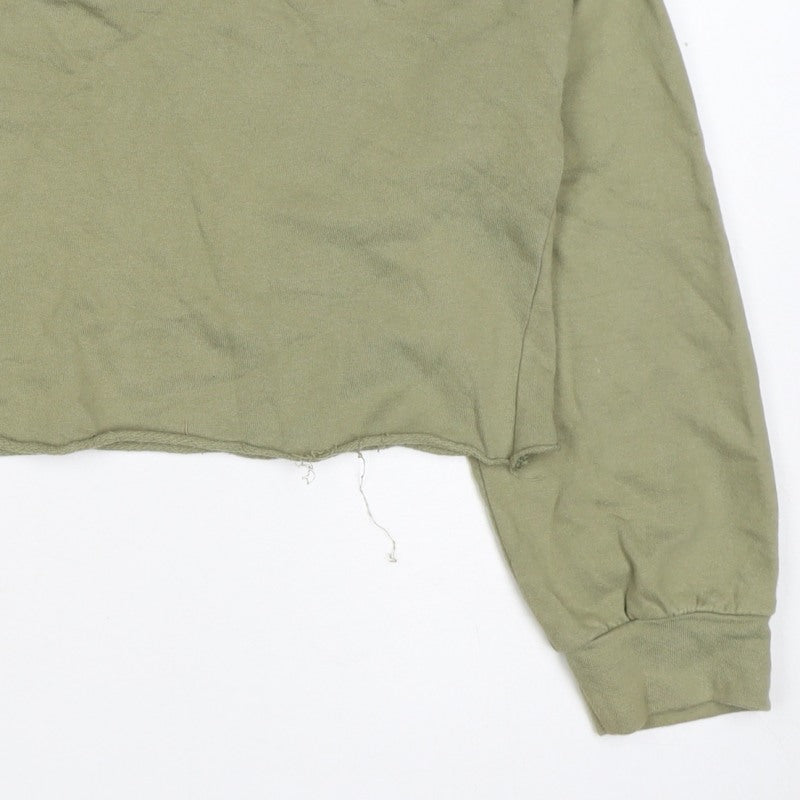 PrettyLittleThing Women’s Green UK 6 Cropped Pullover Sweatshirt