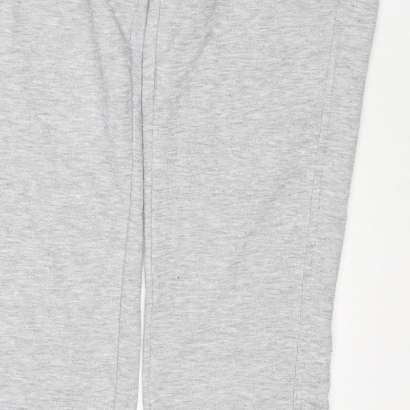 Slazenger Men Grey L Jogger Sweatpants Cotton Blend Elastic Waist Sports