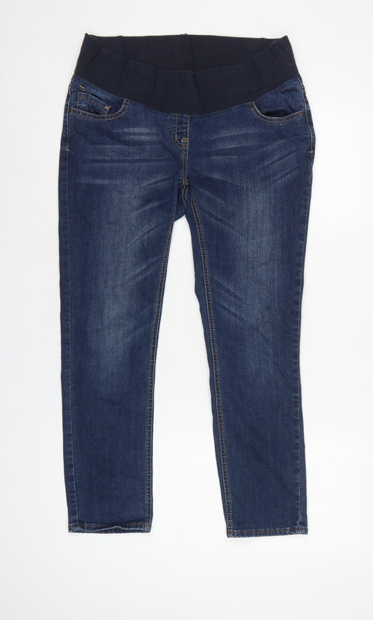 Next Women Blue Maternity Skinny Jeans Size 10 Regular Stretch