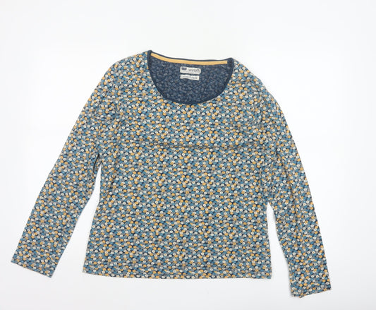 Seasalt Women’s Blue Floral Jersey Long Sleeve T-Shirt UK 16