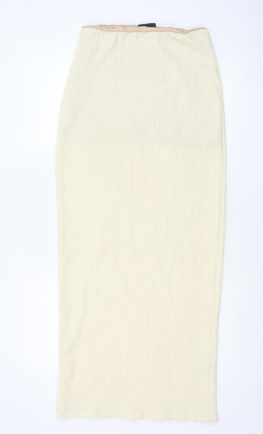 ASOS Design Women’s Ivory UK 8 Pencil Maxi Skirt Textured