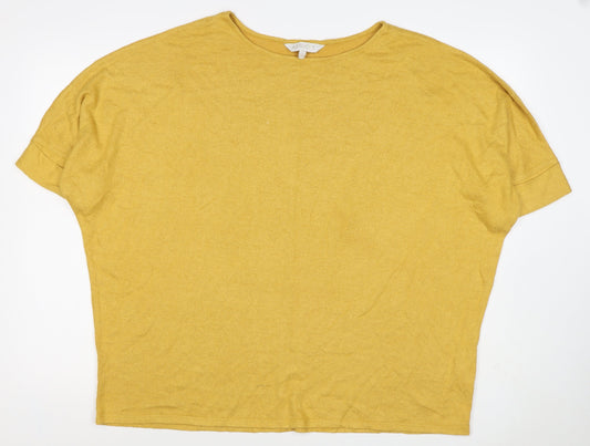 Apricot Women’s Yellow UK 16 Relaxed Jersey Short Sleeve T-Shirt