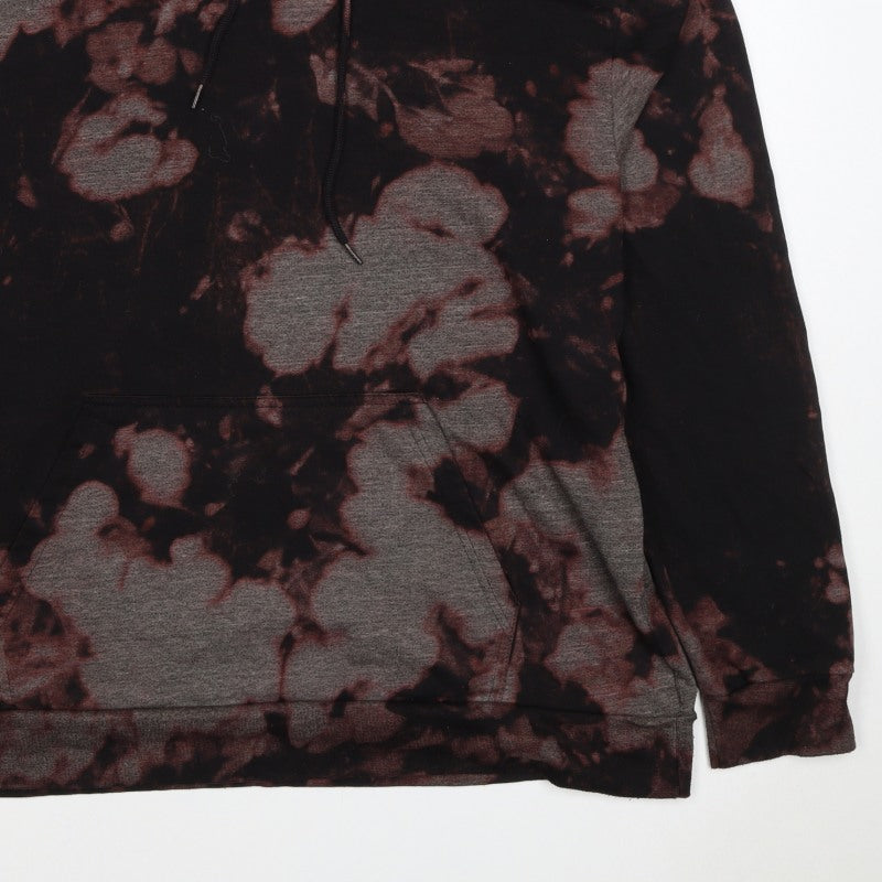 boohooMAN Men’s Multicoloured Tie Dye Pullover Hoodie M Gothic