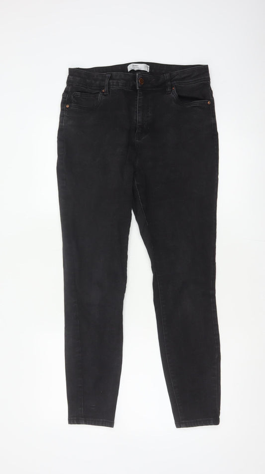 Next Women Black UK 14R High Rise Skinny Stretch Jeans 5 Pocket