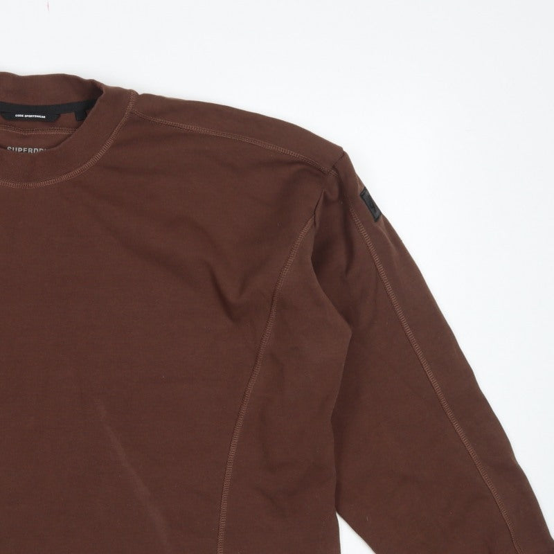 Superdry Women’s Brown M/L Code Sportswear Crew Neck Sweatshirt