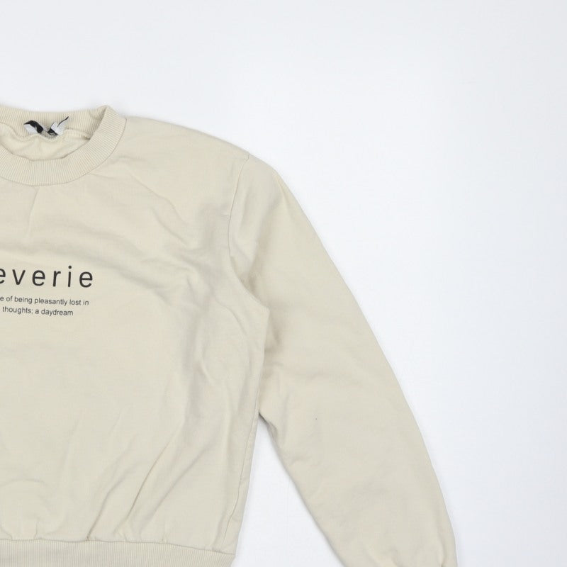NA-KD Reborn Women’s Ivory M Reverie Graphic Cotton Sweatshirt