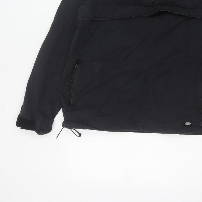 Dickies Men’s Black Small Hooded 1/4 Zip Anorak Jacket