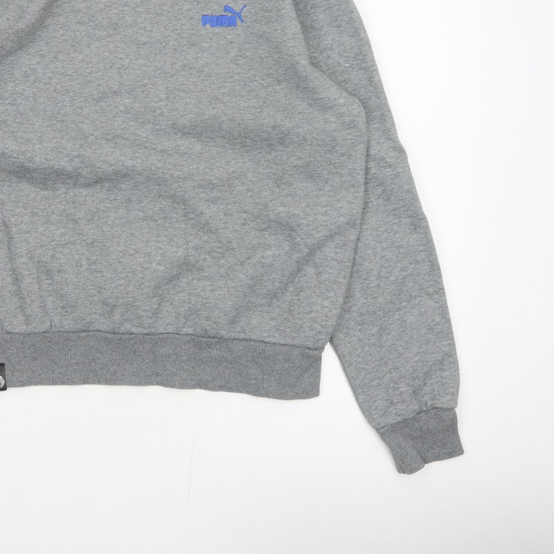 Additional view of Puma Men’s Grey M Pullover Crew Neck Embroidered Logo Sweatshirt