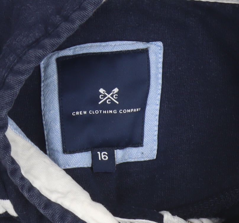 Crew Clothing Company Women’s Blue Stripe 1/4 Zip Sweatshirt Size 16