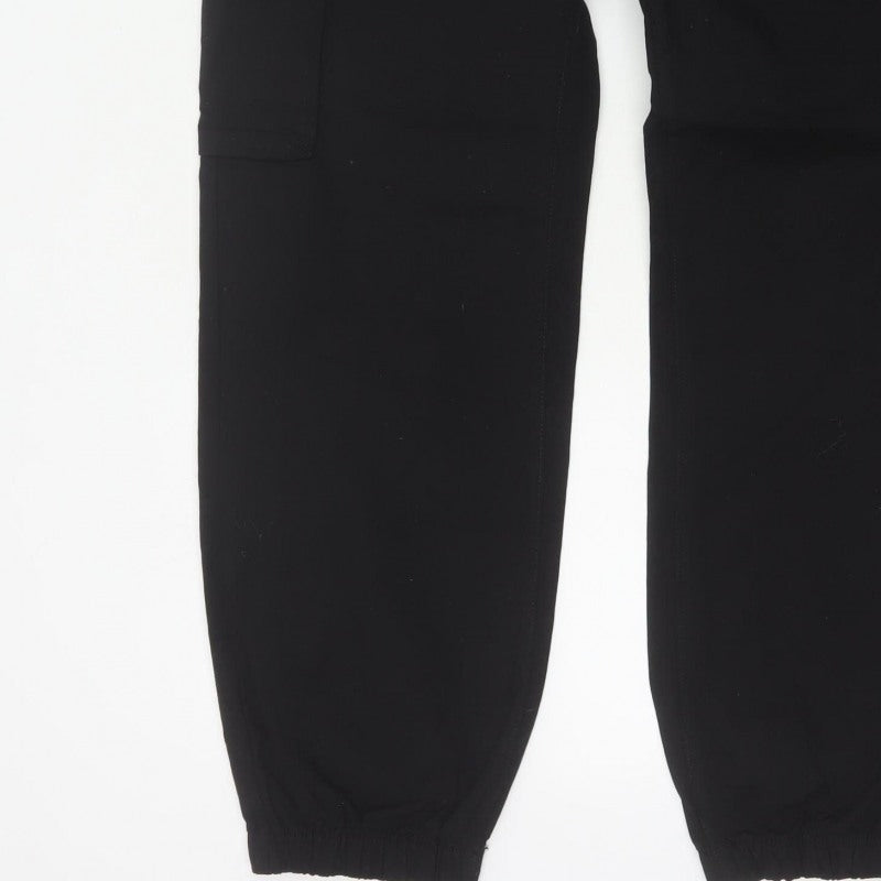 Additional view of Marks & Spencer Men Black XL Cotton Stretch Cargo Jogger Trousers