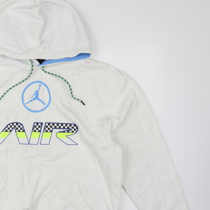 Additional view of Jordan Men’s White M Pullover Hoodie Air Racing Graphic
