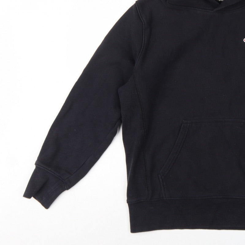 Champion Men’s Black M Reverse Weave Pullover Hoodie Logo Heavyweight