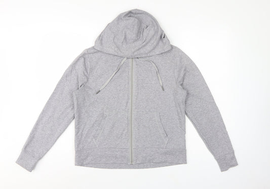 M&S Women’s Grey UK 12 Full Zip Hooded Fleece Hoodie