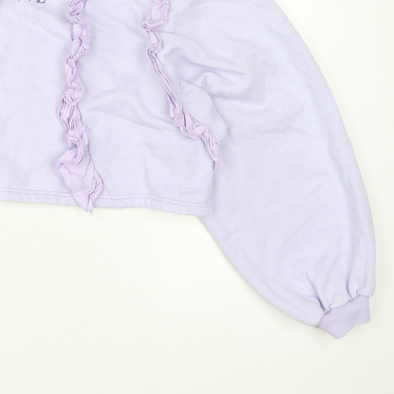 Minga London Women's Lilac XS/S Ruffle Cropped Sweatshirt Eternal Love