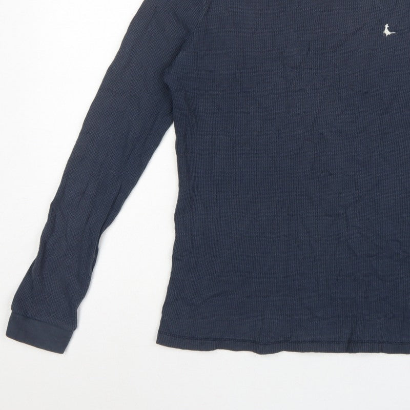 Jack Wills Men's Blue XS Waffle Knit Long Sleeve Pyjama Top