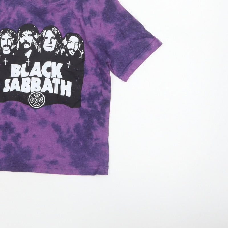 Rock Off Unisex Kids Purple Black Sabbath Graphic T-Shirt 7-8 Years