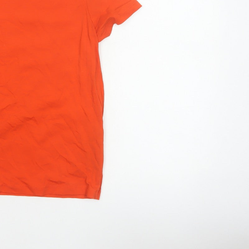 ASOS DESIGN Women Orange UK 10 Basic Crew Neck Short Sleeve T-Shirt