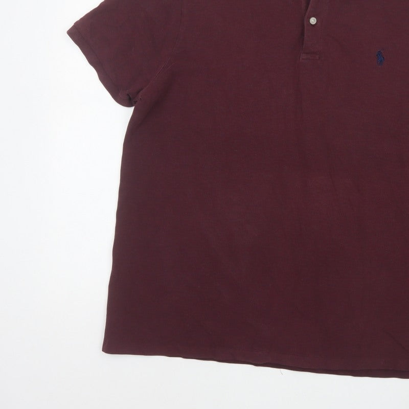 Polo Golf Ralph Lauren Men's Red XL Cotton Stretch Short Sleeve Polo