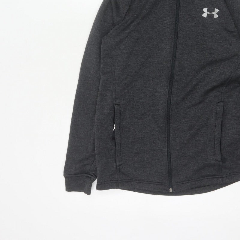 Additional view of Under Armour men’s grey s full zip coldgear hoodie