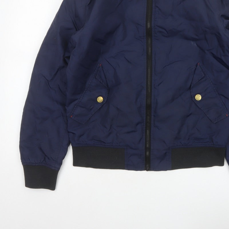 Gotcha Men’s Blue Small Nylon Insulated Bomber Jacket Full Zip