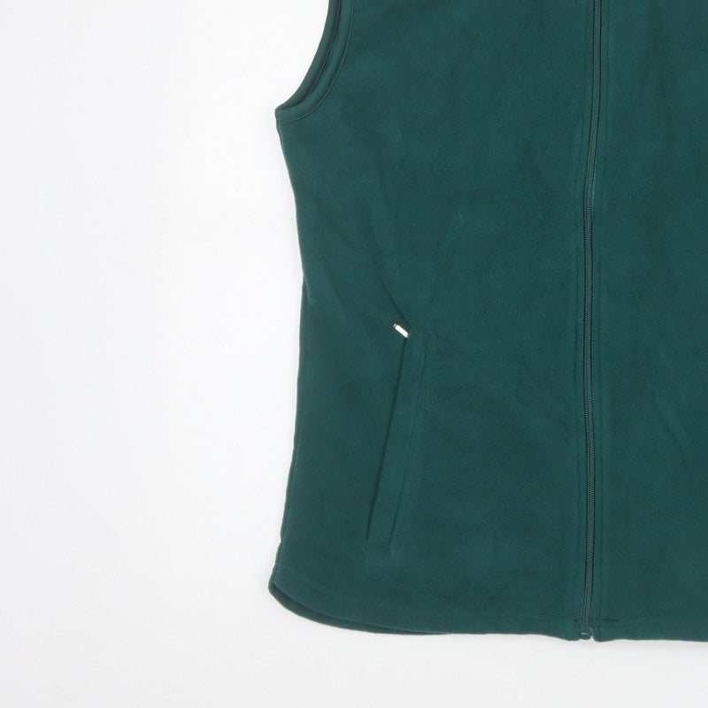 Yorkshire Racing Co Womens Green M Fleece Waistcoat Full Zip Pockets
