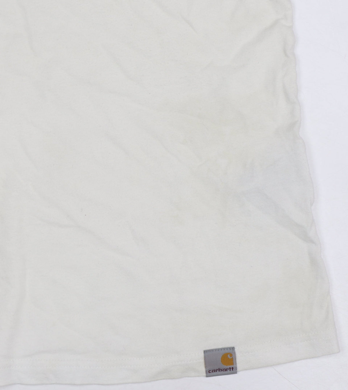 Carhartt Men’s M White Blue Detroit Logo Long Sleeve Raglan T-Shirt