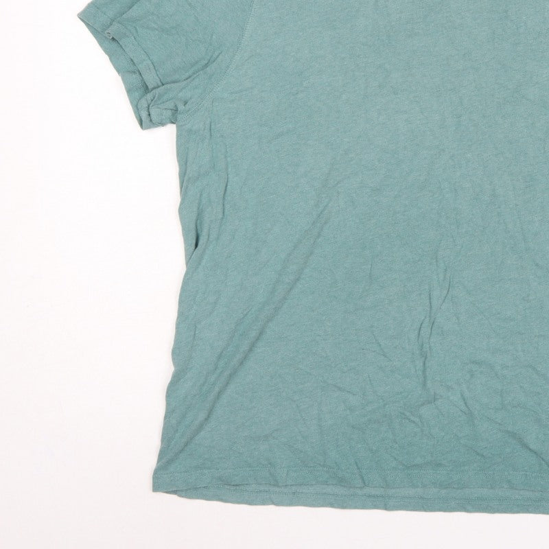FatFace Men’s Blue XL Organic Cotton Crew Neck Logo T-Shirt