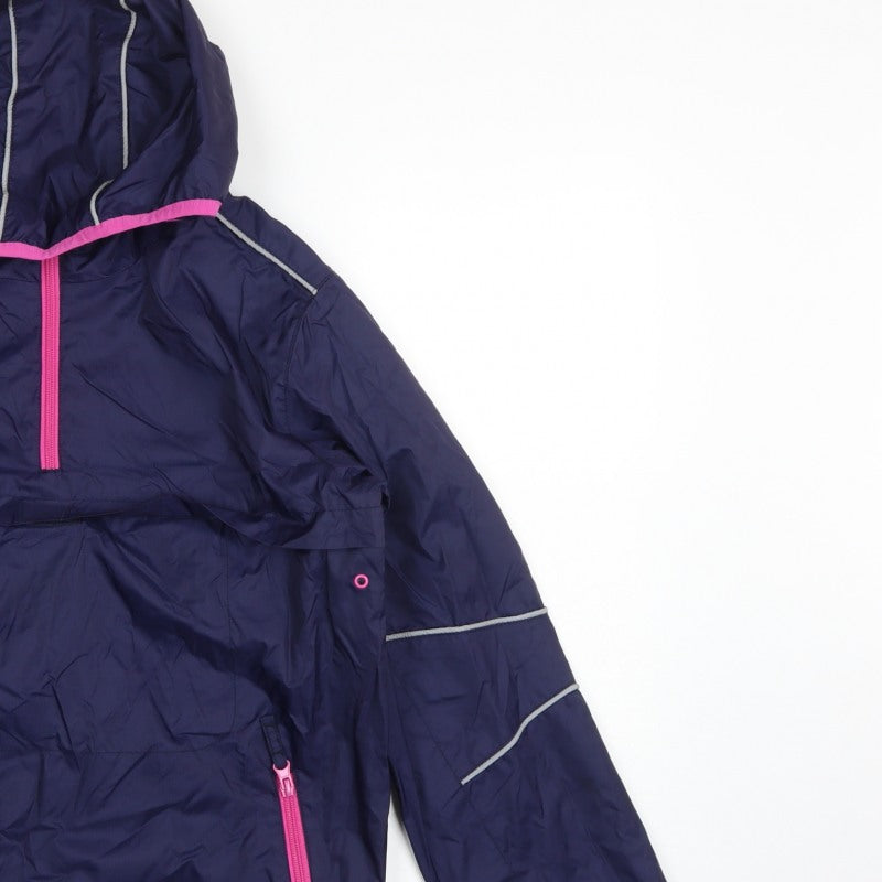 Additional view of Marks and Spencer girls’ blue 13-14 years hooded anorak pink trim