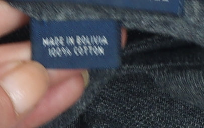 Polo Ralph Lauren Men's Grey M Long Sleeve Embroidered Logo Polo Shirt