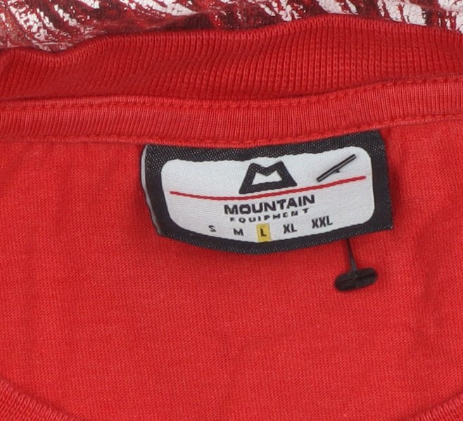 Mountain Equipment Men’s Red L Graphic Mountain Cotton T-Shirt