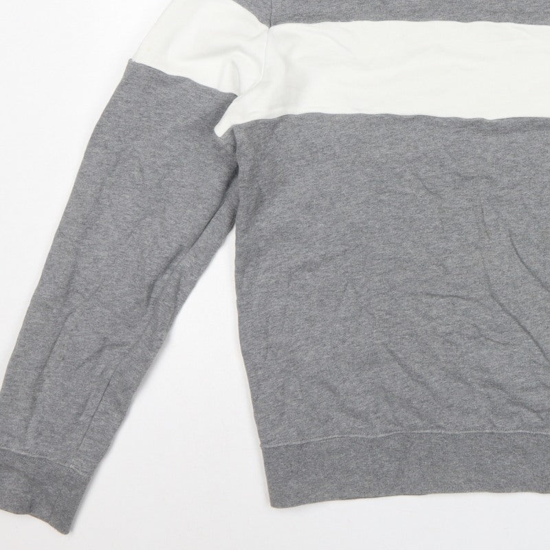 Calvin Klein Jeans Men's Grey L Pullover Logo Crew Sweatshirt