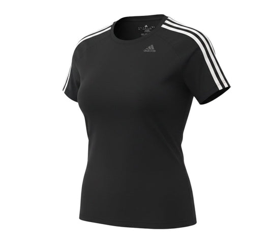 Additional view of Adidas women’s black climalite athletic short sleeve t-shirt, size S