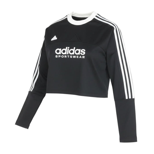 Additional view of Adidas women’s black long sleeve cropped sportswear top l regular fit