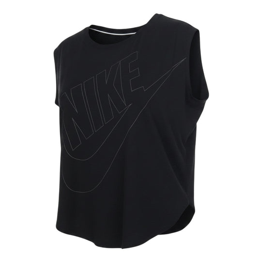 Additional view of Nike unisex black sleeveless logo t-shirt
