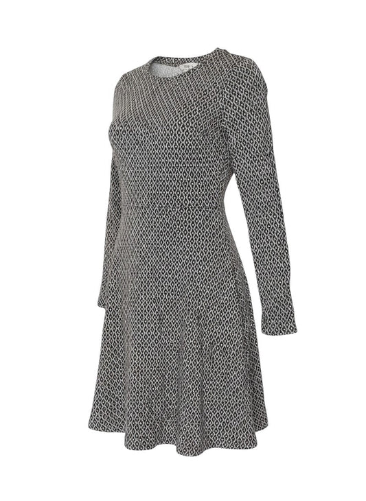 Marks & Spencer Women Brown Geometric Fit & Flare Dress UK 6