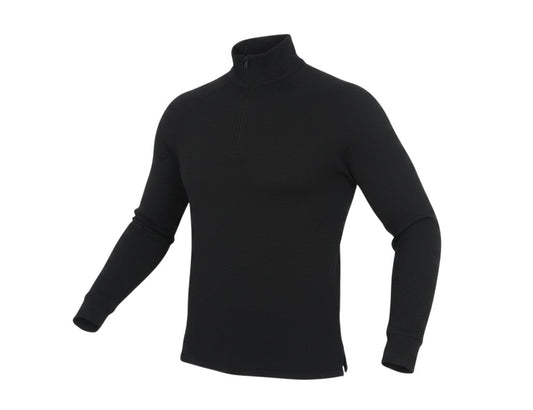 Additional view of Trespass unisex black pullover 2xs, high neck, 1/4 zip