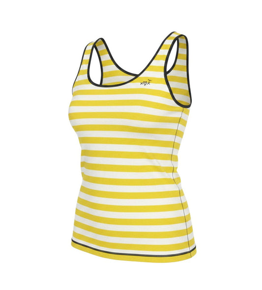 Additional view of Oui Women's Yellow Striped Sleeveless Tank, size 16