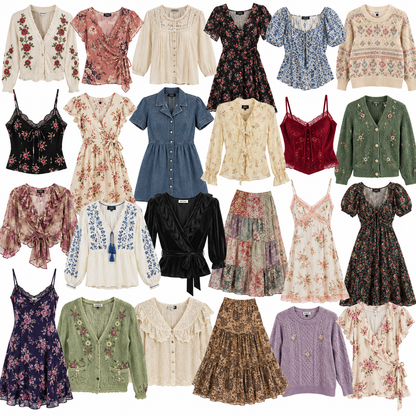 Womens Wholesale Vintage Box Wholesale Light Weight Clothing 35 Pieces