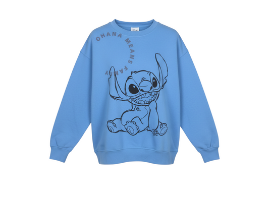 Disney Women’s Blue Stitch Pullover Sweatshirt Size S