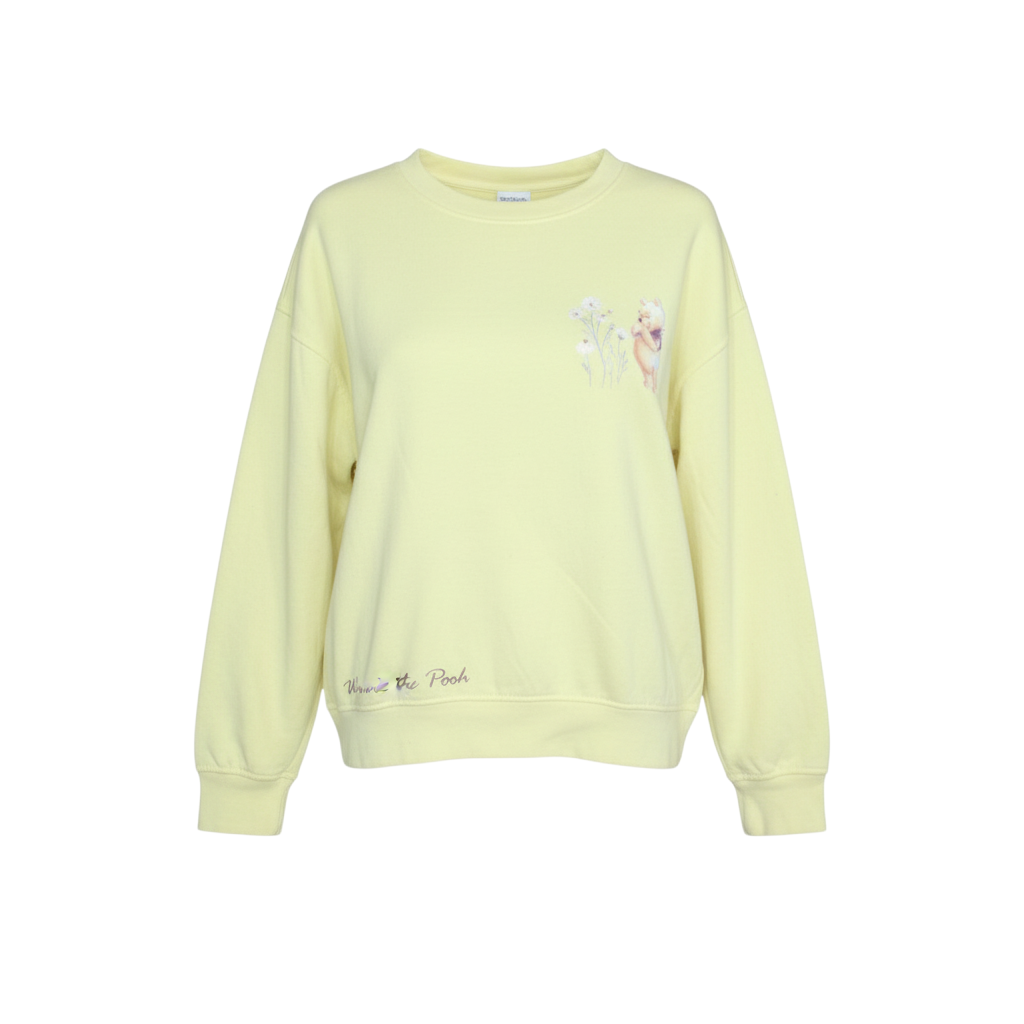 Primark Disney Winnie the Pooh Yellow Womens Sweatshirt UK 12/14 M