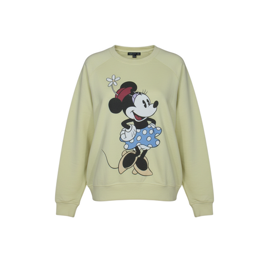 Bershka Women Yellow Disney Minnie Mouse Pullover Sweatshirt S