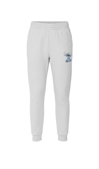 Disney Womens Grey XS Jogger Sweatpants with Stitch Embroidery