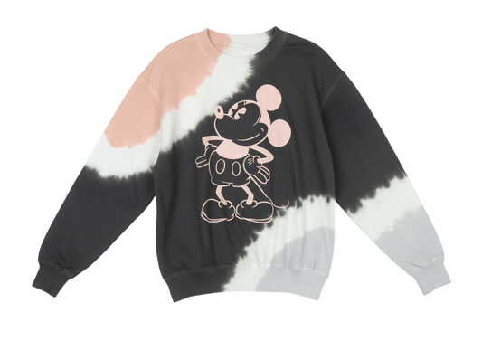 Disney Womens Multicoloured Tie Dye Mickey Mouse Cotton Sweatshirt M