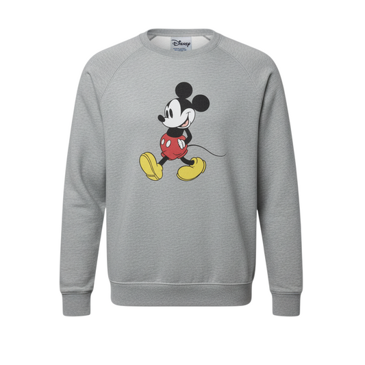 Disney Women Grey Mickey Mouse Pullover Sweatshirt S