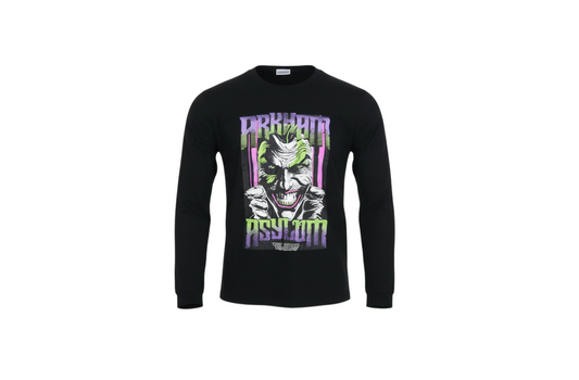 Primark Mens Batman Joker Graphic Black Long Sleeve T-Shirt XS
