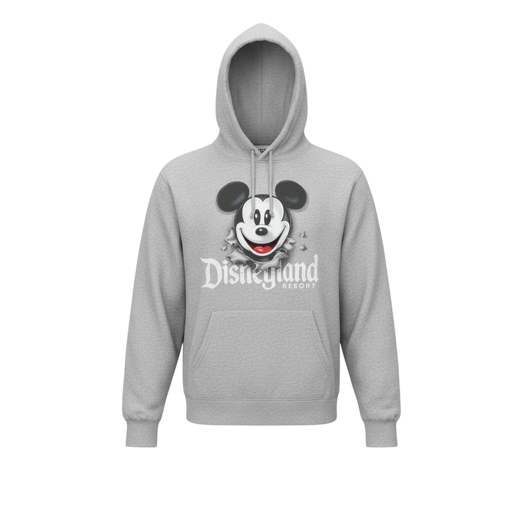 Disneyland Resort by Hanes Grey Mickey Mouse Hoodie Women's Small
