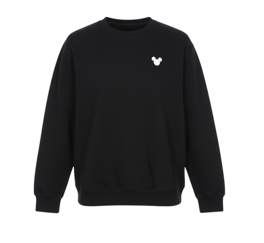 H&M Divided Women Black Mickey Mouse Pullover Sweatshirt Size S